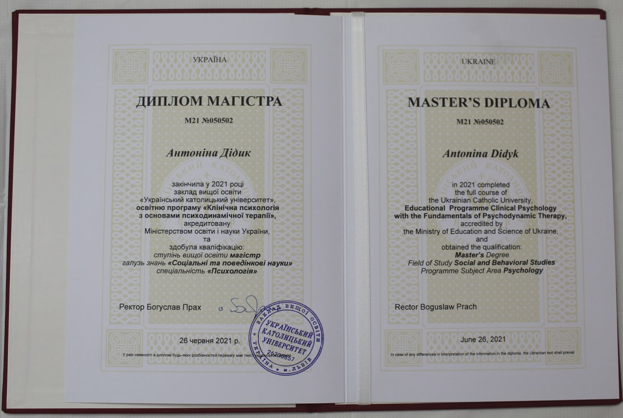 Antonina Didyk psychotherapist