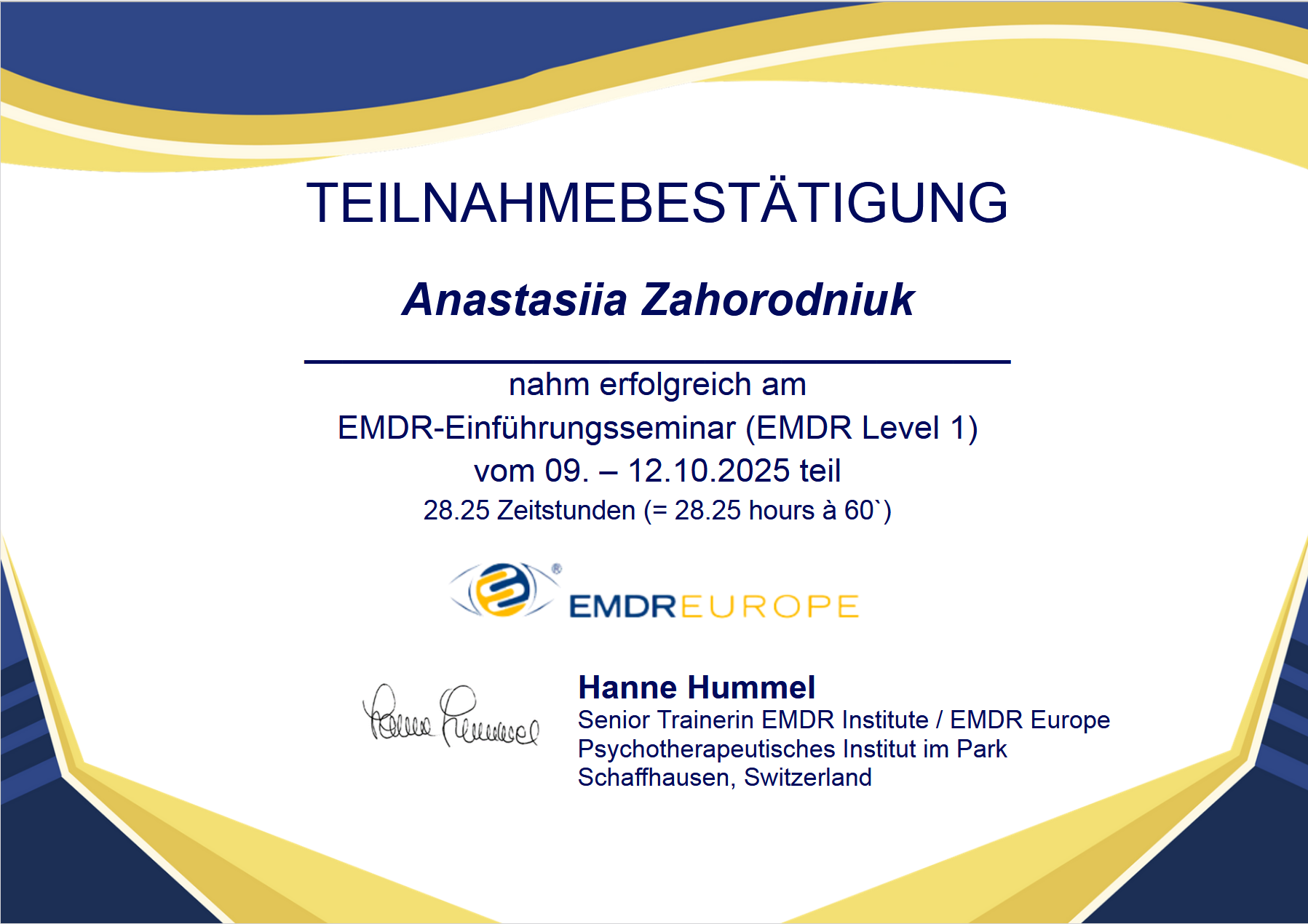 Анастасія Загороднюк психотерапевтка