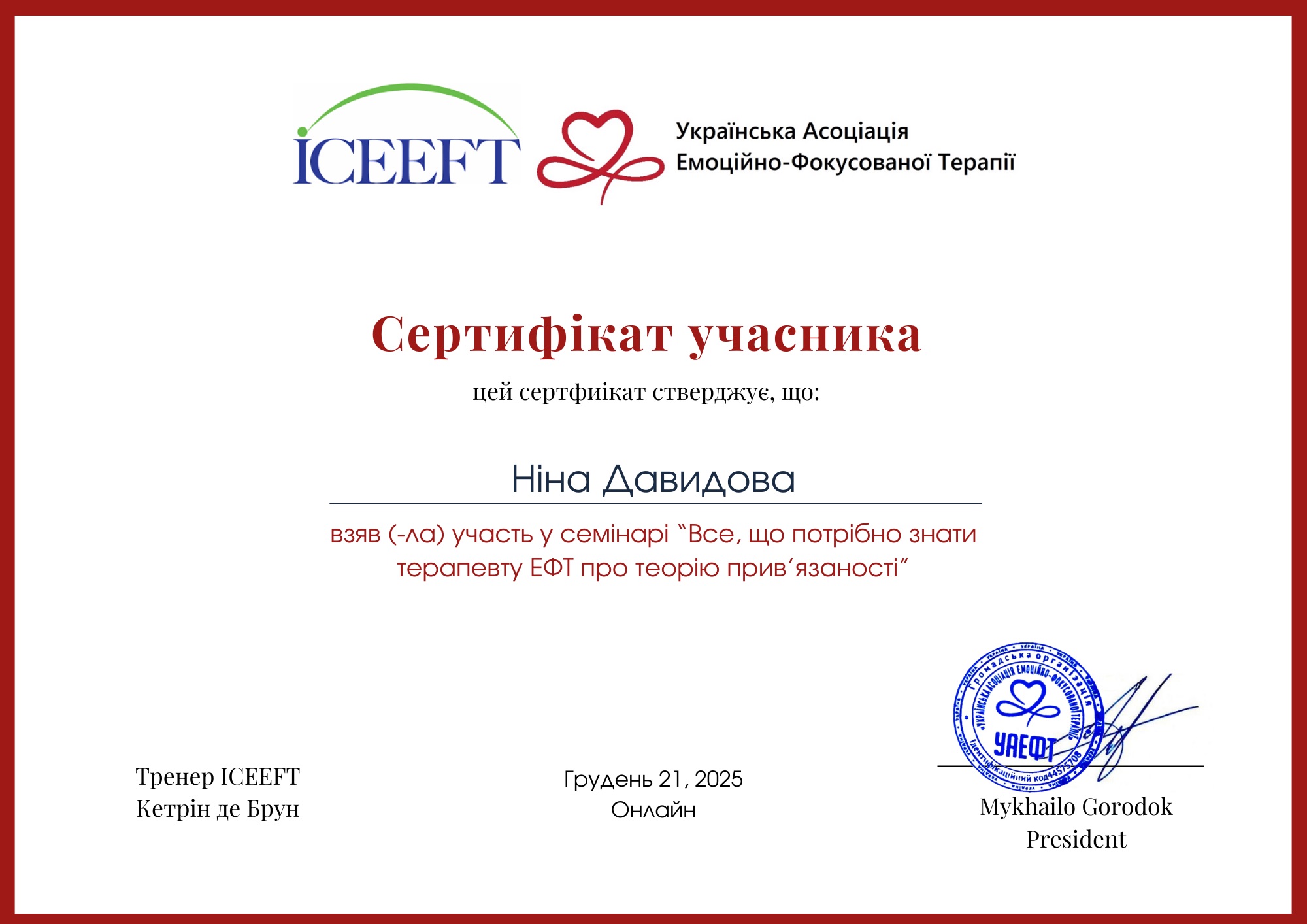 Нина Давыдова психолог